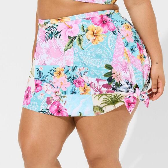 torrid Other - Torrid High Rise Swim Skirt Bottom - Bikini High Waist Swimsuit 3X Floral Plus